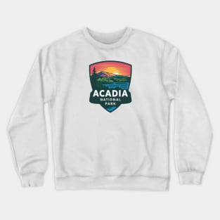 Acadia National Park Beautiful Nature Emblem Crewneck Sweatshirt